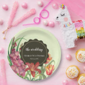 Hochzeitsfarbenfrohe Blütenfarbe Blütenfarbe Pappteller (Party)