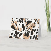 Hochzeitsfarm Cowhide Print Einladung (Rückseite)
