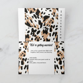 Hochzeitsfarm Cowhide Print Einladung