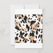 Hochzeitsfarm Cowhide Print RSVP Karte (Vorderseite)