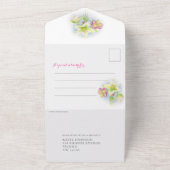 Hochzeitsfeder-Hellebore-Aquarellmahlzeit UAWG All In One Einladung (Außenbereich)