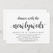 Hochzeitsfeier, Abendessen mit frisch gepressten E Einladung (Vorne/Hinten)