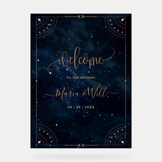 Hochzeitsfeier Acrylschild (Vorderseite)