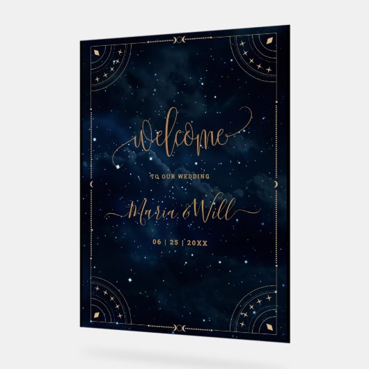 Hochzeitsfeier Acrylschild (Winkel)