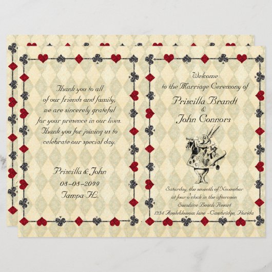 Hochzeitsfeier, Alice im Wunderland (Vorne/Hinten)