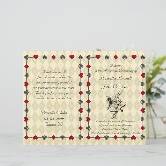 Hochzeitsfeier, Alice im Wunderland (Stehend Vorderseite)