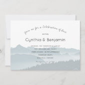 Hochzeitsfeier am Bergrücken Einladung (Vorderseite)