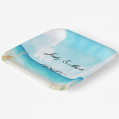 Hochzeitsfeier am Blue Ocean Pappteller (Gewinkelt)