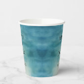 Hochzeitsfeier am Blue Ocean Sand Beach Pappbecher (Links)