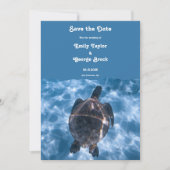 Hochzeitsfeier am Blue Underwater Aquatic Turtle B Save The Date (Vorderseite)