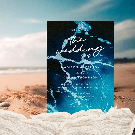 Hochzeitsfeier am Meer Einladung