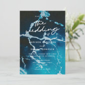 Hochzeitsfeier am Meer Einladung (Stehend Vorderseite)