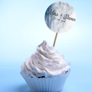 Hochzeitsfeier am Meer Runder Aufkleber