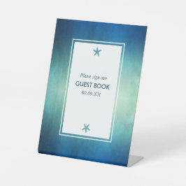 Hochzeitsfeier am Meeresfrüchtestrand Sockelschild