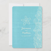 Hochzeitsfeier am Meeresufer Einladung (Vorderseite)