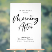 Hochzeitsfeier am Morgen nach Begrüßung Acrylschild (Neutral)