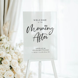 Hochzeitsfeier am Morgen nach Begrüßung Acrylschild