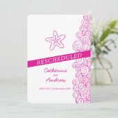 Hochzeitsfeier am Rosa Meer Einladung (Stehend Vorderseite)