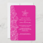 Hochzeitsfeier am Rosa Meer Einladung (Rückseite)