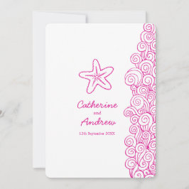 Hochzeitsfeier am Rosa Meer Einladung