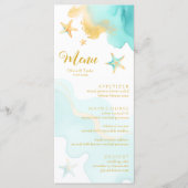 Hochzeitsfeier am Starfish Beach Menükarte (Vorderseite)