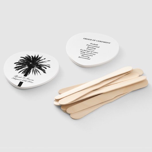 Hochzeitsfeier am Strand der Schwarzen Palme Fächer (Non-assembled)