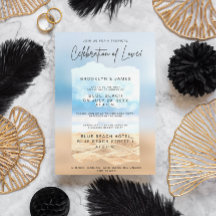 Hochzeitsfeier am Strand im Sommer der Liebe