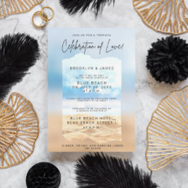 Hochzeitsfeier am Strand im Sommer der Liebe Einladung