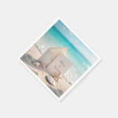 Hochzeitsfeier am Strand mit Starfish Serviette (Ecke)