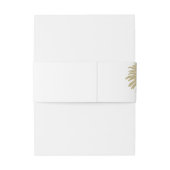 Hochzeitsfeier am Strand mit tropischen Palmen in Einladungsbanderole (Rückseitenbeispiel)