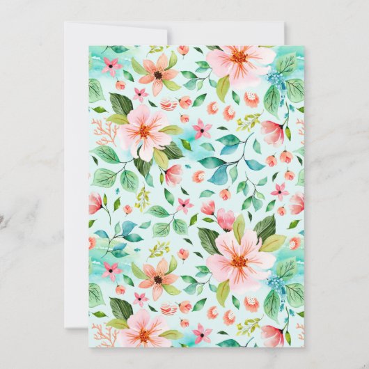 Hochzeitsfeier am tropischen Strand Einladung (Rückseite)