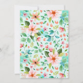 Hochzeitsfeier am tropischen Strand Einladung (Rückseite)