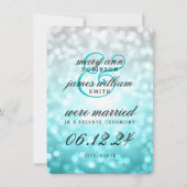 Hochzeitsfeier Ankündigung Strand Ombre Lights (Vorderseite)