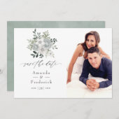 Hochzeitsfeier auf der Wasserfarbe Save The Date (Vorne/Hinten)