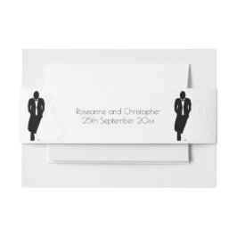 Hochzeitsfeier Bauchband Bräune Einladungsbanderole