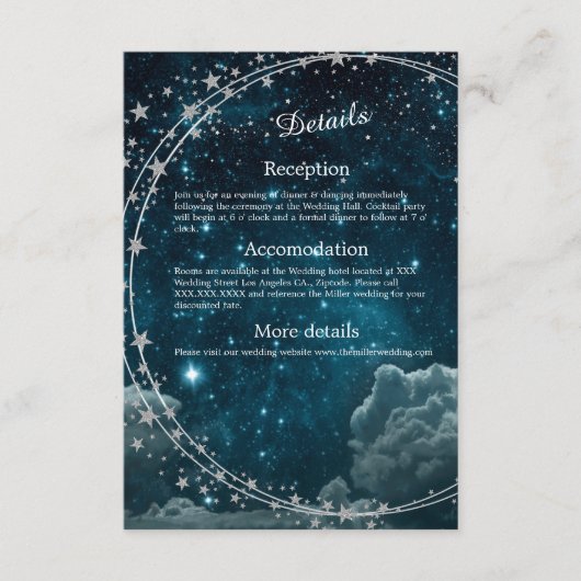 Hochzeitsfeier Begleitkarte (Vorderseite)