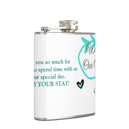 Hochzeitsfeier Begrüßungsreise Flachmann (Rechts)