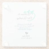 Hochzeitsfeier Begrüßungsreise Glasuntersetzer (Rückseite)