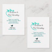 Hochzeitsfeier Begrüßungsreise Mitteilungskarte (Vorne/Hinten)