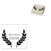 Hochzeitsfeier Blätter Dekoration Elegant Gummistempel (Stempel)