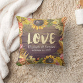 Hochzeitsfeier Blätter Pumpkin Sonnenblumenwald Kissen (Decke)