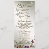 Hochzeitsfeier Blume Colorful Garden Programm (Vorderseite)