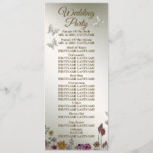 Hochzeitsfeier Blume Colorful Garden Programm (Rückseite)