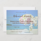 Hochzeitsfeier Blume Probe Dinner Einladung (Vorderseite)