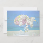 Hochzeitsfeier Blume Probe Dinner Einladung (Rückseite)