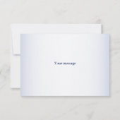 Hochzeitsfeier Blumenblauer Grau Weiß Rustikal Dankeskarte (Rückseite)