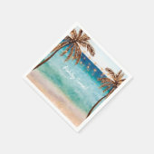 Hochzeitsfeier Brautparty Beachnapkins Serviette (Ecke)