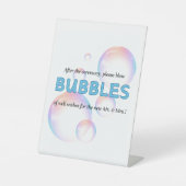 Hochzeitsfeier Bubble abschicken Signatur Sockelschild (Vorderseite)