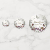 Hochzeitsfeier Bunte Blume Butterfly Konfetti (Rückseiten)