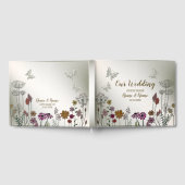 Hochzeitsfeier Bunte Blume Garten Schmetterlinge Gästebuch (Voll)